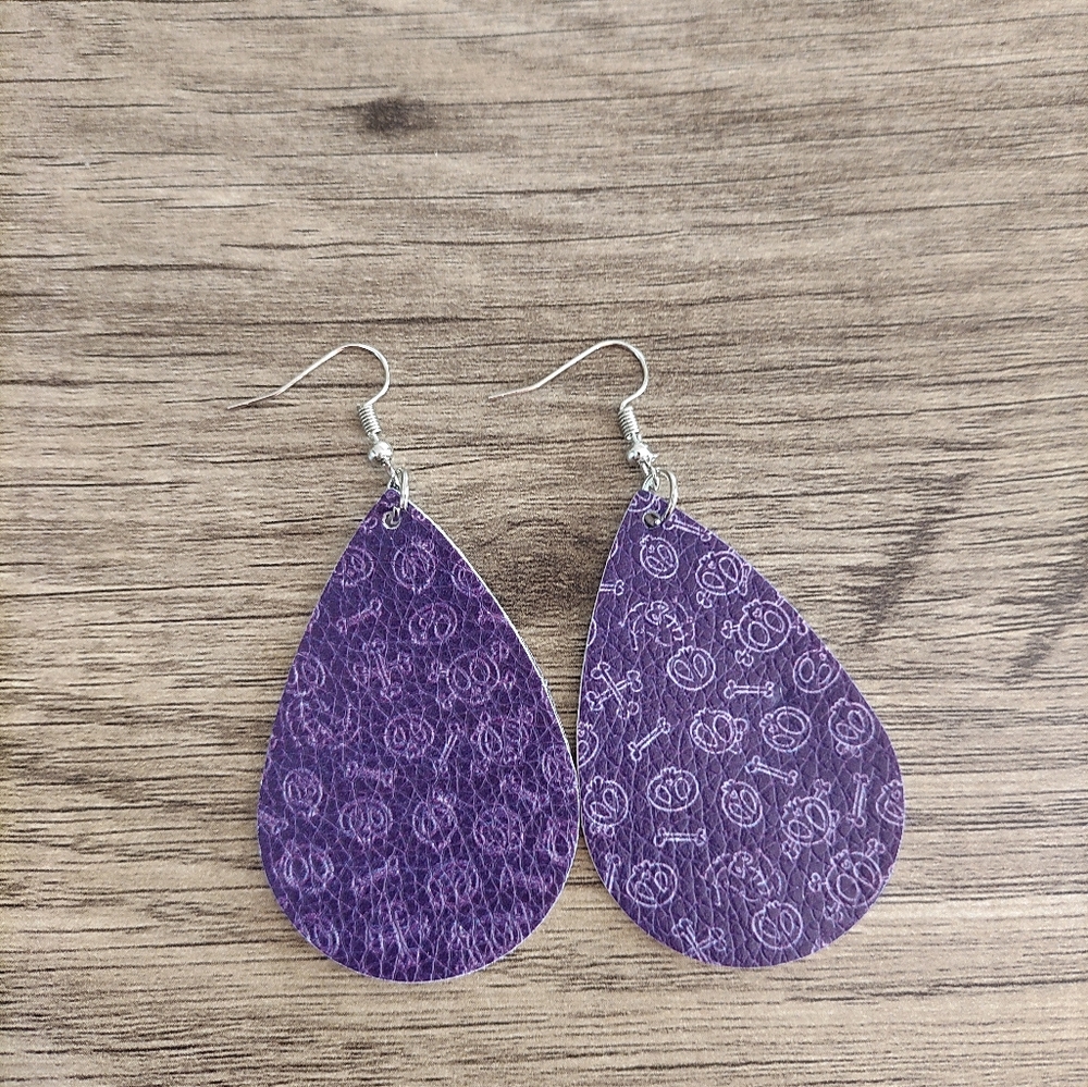 NWT Halloween Faux Leather Earrings